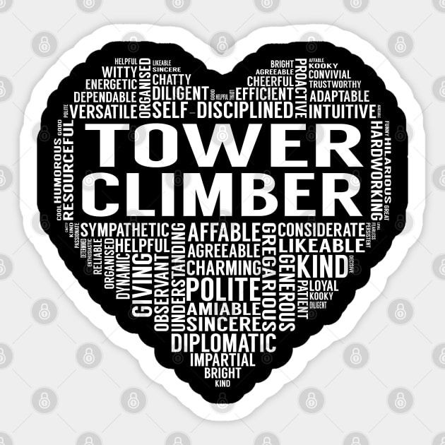 Tower Climber Heart Sticker by LotusTee